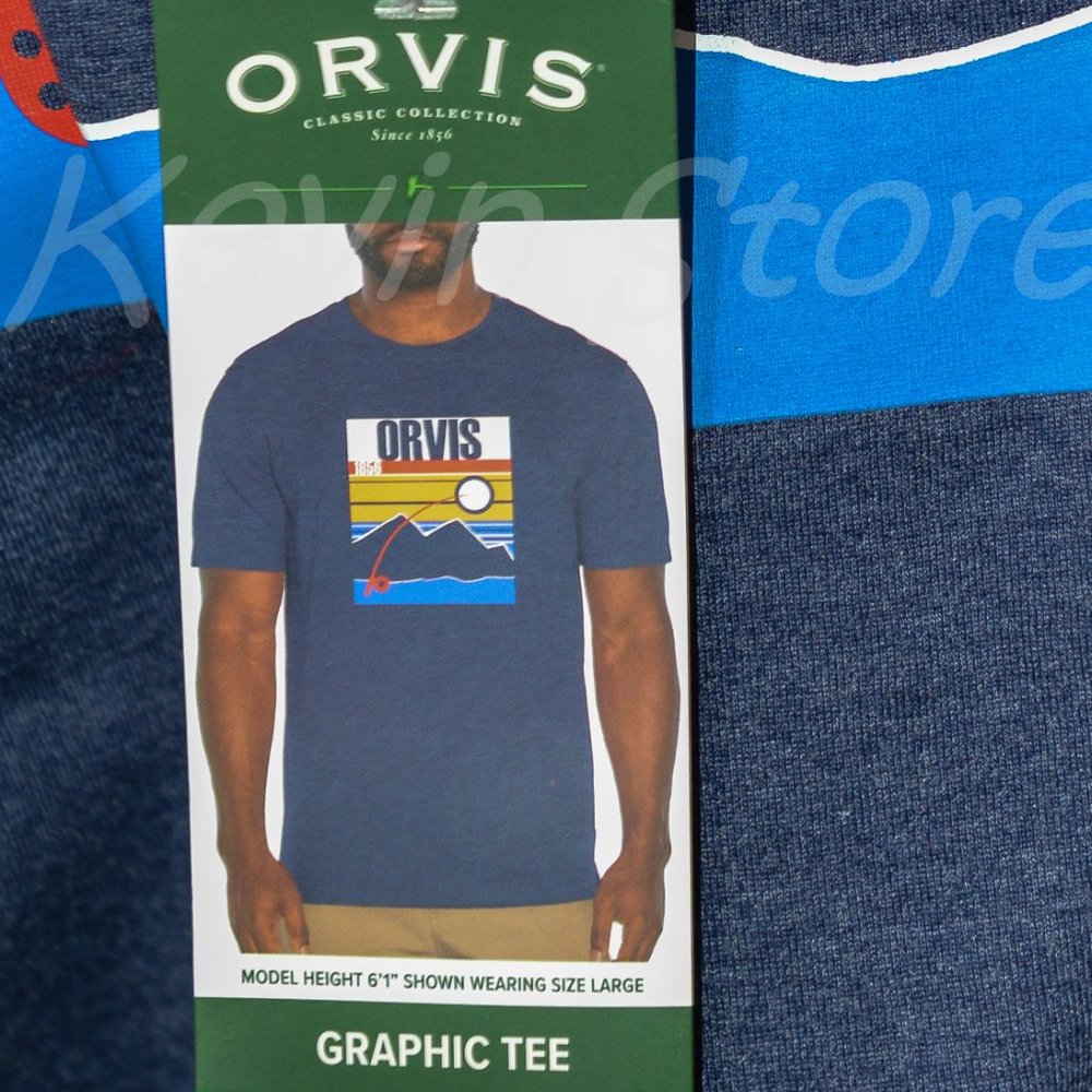 Orvis men graphic tee BLUEโ